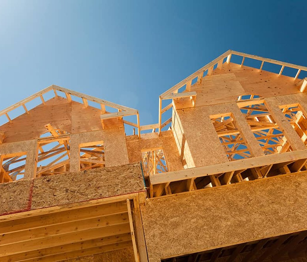 Set of brand new built homes